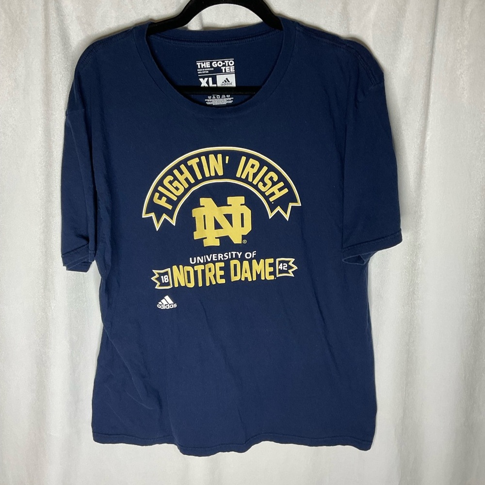 Adidas The Go-To Tee Notre Dame Fightin’ Irish Short Sleeve Shirt Size XL